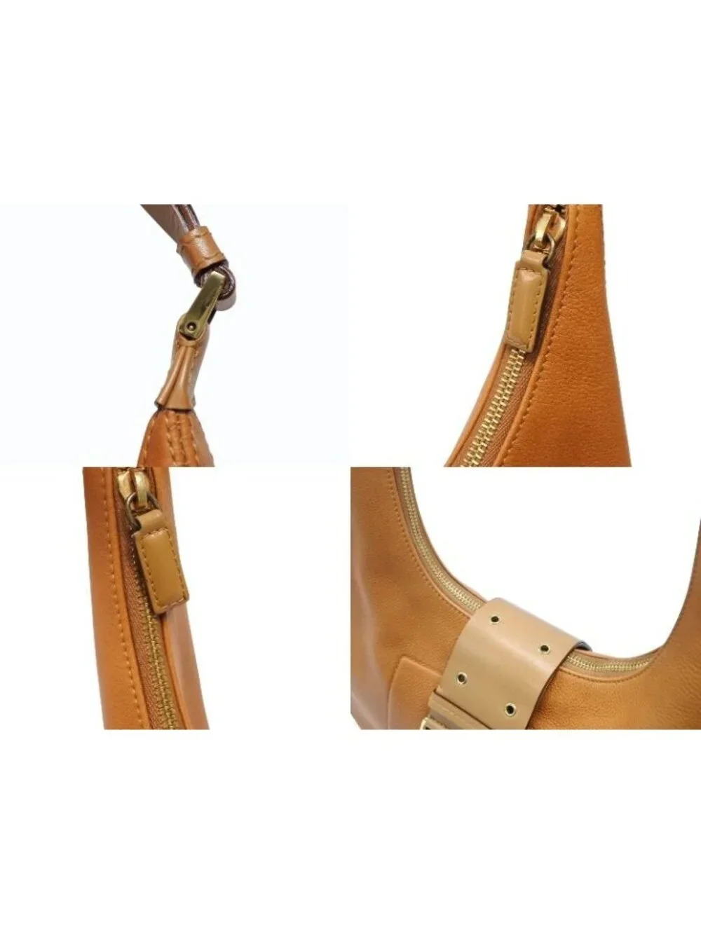Dior Galliano Era Street Chic Hobo Shoulder Bag Lambskin Brown